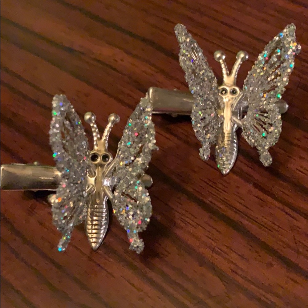 Two Beautiful Butterfly Hair Barrettes!